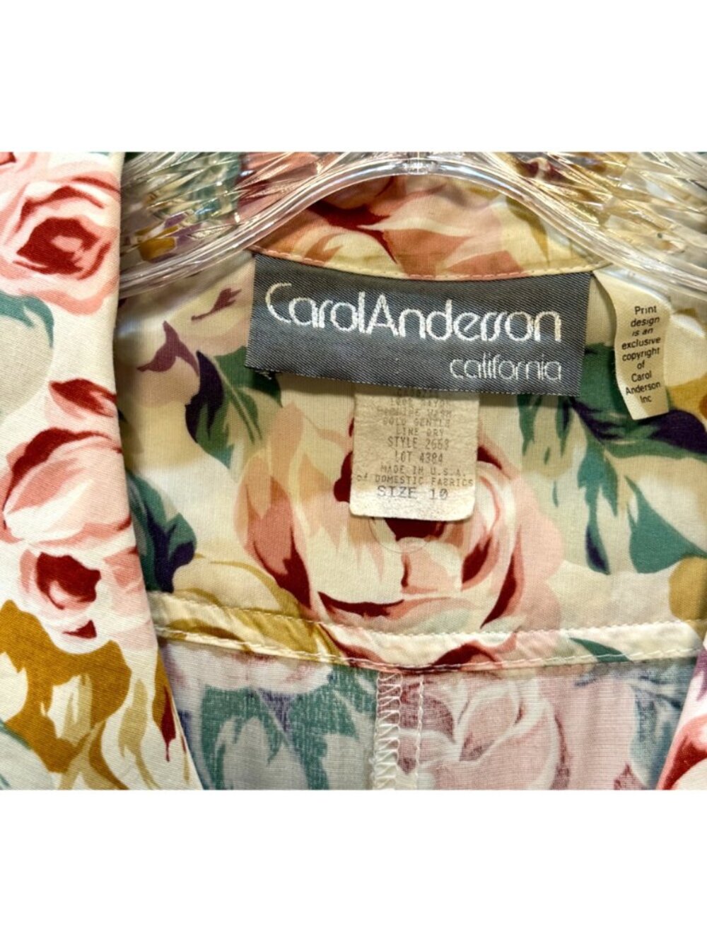 Vintage Garden Cottagecore Maxi Dress Size 10 Carol Anderson 1980s Floral Party - Picture 5 of 13